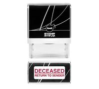 Return to Sender Stamp - Deceased - Self Inking - 37mm x 12mm (Red Ink)