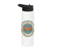 Return to The Beach If Crabby Funny Crab Stainless Steel Insulated Water Bottle
