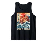 Return to The Beach Japanese Woodblock Ukiyo-e Wave Crab Tank Top
