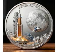 Return to the Moon Souvenir Collectible - 54th Anniversary Design with Rocket & Earth, Replica Figurine for Dreamers