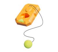 Return Trainer Set for Home Backyard Drills, Weighted Base, Elastic Cord, Toolless Setup, Beginner Adult Practice Tennis Return Trainer Practice Set Tethered Drill Gear Weighted Base Elastic Cord Home