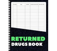 Returned Drugs Book: Medication Return & Disposal Log | Track Inventory, Quantities, and Destruction Dates | 8.5x11 Inches | 100+ Pages for Pharmacy, Clinic, or Hospital Use