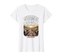 Returning to the Ancient Paths Jeramiah 6:16 Value Graphic T-Shirt, Women, White, M
