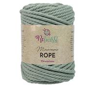 Retwisst Macrame Craft Rope 5mm Twisted Cord Thread Recycled Fibres 500g (R5R02 - Green)