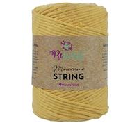 Retwisst Macrame Craft String 3mm Single Twisted Cord Recycled Fibres 500g (R3S01 - Mustard)