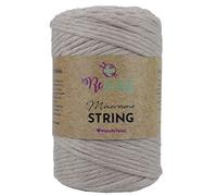 Retwisst Macrame Craft String 3mm Single Twisted Cord Recycled Fibres 500g (R3S02 - Beige)