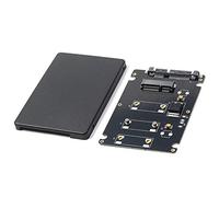 RETYLY Pcie mSATA SSD to 2.5 SATA3 Adapter Card with Case 7 mm Thickness black