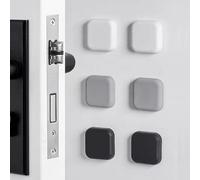 RETZLA 6Pcs Square Door Stopper, Self Adhesive Silicone Wall Protector, Anti-Collision Quiet Door Handle Bumper Guard for Home Office
