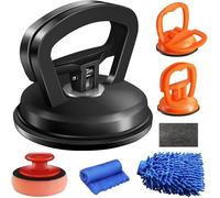 RETZLA Car Dent Puller 3-Pack - Suction Cup Repair Kit for Auto Body, Glass, Screen & Object Moving (Black + Orange)