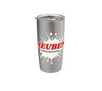 Reuben Power Unleashed Red Name Design Stainless Steel Insulated Tumbler
