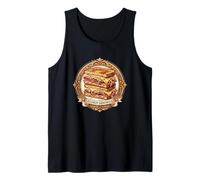 Reuben Sandwich Deli Illustration Badge Tastes Good Design Tank Top