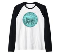 Reuben Sandwich Illustration Badge Deli Tastes Good Design Raglan Baseball Tee