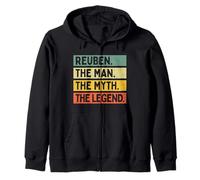 Reuben The Man The Myth The Legend Funny Personalized Quote Zip Hoodie