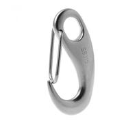 REUISAX Marine Grade 316 Stainless Steel Egg Shape Spring Snap Hook Clip Quick Link Carabiner 50mm 70mm 100mm Compatible With Boat Accessories(100MM)