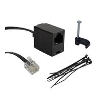 Reulin 15M Long RJ11 Connection Male/Female Modem & Telephone Extension Cable Kit 6/4 Single RJ11-Plug to RJ11-Socket Adaptor 4 wire lead (15 Metres)