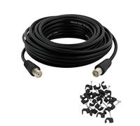 Reulin 2 Metre Long TV Aerial Extension Cable 2M, Male to Female Antenna Coaxial Wire 2 M, Slim 3C2V RF Coax Lead (Nickel Plated, Black, 2 Meter)