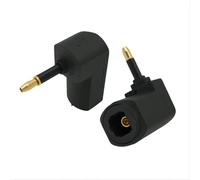 Reulin 2 Pack Right Angle - Digital Audio Optical Adapter, Toslink Socket to 3.5mm Optical Plug