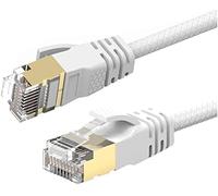 Reulin Cat 7A Ultra Slim - Gigabit Ethernet Network Lan Cable Speed Up to 40Gbs-1000MHz Compatible With Cat5 Cat6 Cat7 Cat7A+ Switch Router Modem For High Speed Networks (15m)