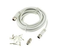 Reulin Slim F-Type Coaxial Cable Kit 3M, For Sat TV, Modem, Sky, Virgin Media, Freesat, BT Box, Satellite Receiver, 3C2V - 75 OHM (3 Meter)