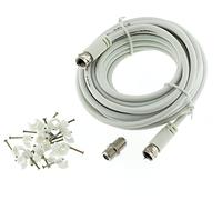 Reulin Slim F-Type Coaxial Cable Kit 5M, For Sat TV, Modem, Sky, Virgin Media, Freesat, BT Box, Satellite Receiver, 3C2V - 75 OHM (5 Meter)