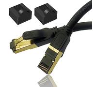 Reulin SSTP Stranded Copper 8.5m Cat 8 Fast High Speed Internet Ethernet Cable 8,5 M 40-G RJ45 LAN Patch Cord For Network Switch Gaming Console Router Modem Smart TV Docking Station PC - 8.5 Metre