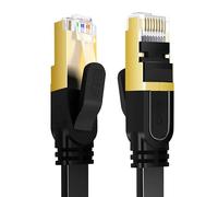 Reulin Ultra-Flexible CAT8 Flat Ethernet Cable 1M Long, High-Speed CAT 8 Internet Cable 1 M, LAN Network Cable 40Gbps 2000MHz Speed [ 1 Metre ]