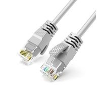 Reulin Ultra-Thin Ethernet Cable 2.5M Long, High Speed Internet Lan Wire Cat6 Gigabit RJ45 Network Lead Patch Cord (2.5 Metres, Grey)