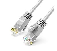 Reulin Ultra-Thin Ethernet Cable 2M Long, High Speed Internet Lan Wire Cat6 2 M, Gigabit RJ45 Network Lead Patch Cord (2 Metres Grey)
