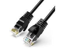 Reulin Ultra-Thin, Ethernet Cable, 4M-Black, High-Speed Internet Lan Wire Cat6 Ethernet Cable 1GHz Gigabit RJ45 Network Lead Patch Cord For Smart TV, Computer, Laptop, Android TV Box, Gaming PC, Xbox