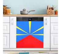 Reunion Island Flag Magnetic Dishwasher Covers Dishwasher Magnet Covers Kitchen Decoration 23 x 26 Inch