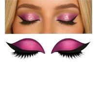 Reusable 3 Pair Eye Shadow Eyelash Patch 2-In-1 Eye Makeup Sticker With False Lashes & Shadow Waterproof Cosmetic Tools(Pink_3 Pairs)