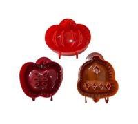 Reusable 3-Piece Mini Pie Mold Set, Apple Pumpkin Tree Shaped Press with Food-Safe Material for Effortless Hand Pies, Cookies & Pastries | Creative Multi-Purpose Baking Tool for Halloween & Christmas