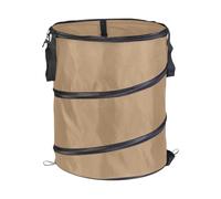 Reusable 37L Pop Up Garden Waste Bag, Heavy-Duty Collapsible Garden Bag With Handles, Portable Camping Bin, Ideal for Camping, Yard & Garage Use, Multiple Colors Available (Khaki)