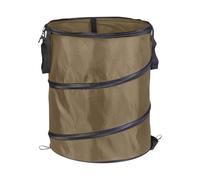 Reusable 37L Pop Up Garden Waste Bag, Heavy-Duty Collapsible Garden Bag With Handles, Portable Camping Bin, Ideal for Camping, Yard & Garage Use, Multiple Colors Available (Brown)