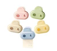 Reusable 5-Pack Food Storage Bag Clips with Date Rings, Plastic Sealing Clips for Fresh-Keeping in Home, Kitchen & Office