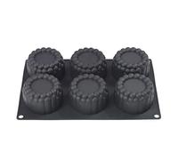 Reusable 6-Cavity Silicone Mold for French Mousse, Cakes, Candles | Multi-Purpose Baking Tool for Home Bakers, Kitchen & DIY