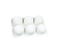 Reusable 6-Cavity Silicone Mold for French Mousse, Cakes, Candles | Multi-Purpose Baking Tool for Home Bakers, Kitchen & DIY