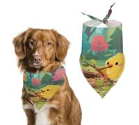 Reusable A Bird Building A Nest Triangle Pet Scarf, Dog Bandana, Polyester Fabric, Pet Bandana for Small Medium Large Dog Cat and Other Pets 27.6 * 11.8 Inches