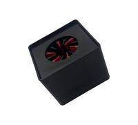 Reusable ABS Flag Station Cube Microphone Mounts With PVC Engraving Surfaces For News Reporting And Podcasting Portable Square Cube Interviews Mics Flag Station