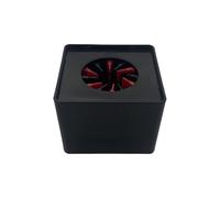 Reusable ABS Flag Station Cube Microphone Mounts With PVC Engraving Surfaces For News Reporting And Podcasting