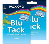 Reusable Adhesive Putty Blu Tack original, Handy Size Multipurpose Sticky Tack, Removable Adhesive Putty, Clean, Safe & Easy to Use Sticky Tack for Home and Office (2, Blue)