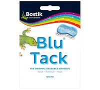 Reusable Adhesive Putty Blu Tack original, Handy Size Multipurpose Sticky Tack, Removable Adhesive Putty, Clean, Safe & Easy to Use Sticky Tack for Home and Office (1, White)
