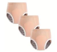 Reusable Adult Diapers for Women Incontinence Adults Leak Proof Cotton Underwear Washable Underpants Briefs Overnight Urinary Incontinence Underwear(Orange,Medium)