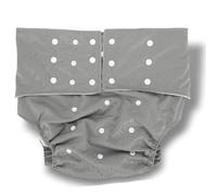 Reusable Adult Nappy, Breathable Leakfree Pocket Nappy Washable Cover Diaper Cloth for Incontinence Care with Adjustable 3 Rows of Snaps (Grey)
