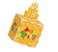 Reusable Age Number Surprise Gift Boxs Pull Out Design Birthday Party Decorations for Family Friend Celebration Kids Birthday Money Pull Box