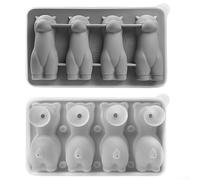 Reusable Alpaca Ice Cube Maker with Full Seal Lid and Fill Scale for Making Unique Ice Shapes That Stand Out in Any Cold Beverage or Drink Setup (Gray)