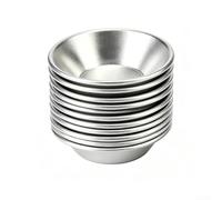 Reusable Aluminum Egg Tart Crust Molds 10 Pieces Non For Mini Pie Tins For Baking Portuguese Custard Cakes Cookies And Small Pastries Silver Kitchen Bakeware Set Approx 7x4x2.5cm Size
