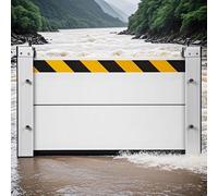 Reusable Aluminum Flood Barrier, Water Barriers Flooding Outdoor, Flood Protection Barrier,Water Defense Panel, for Garage, Basement, Doorways(198x7.9in/503x20cm)