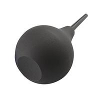 Reusable Anal Douche Set with Nozzle and Cleaning Brush, Silicone, Black, 220ml Capacity