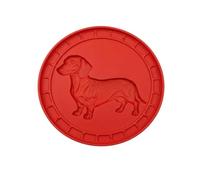 Reusable Animal Shape Stepping Stone Mould, 20cm Round Concrete Stepping Stone Moulds Silicone, Cement Moulds for Garden Walkway, Plastic Casting Mould for Patio Yard and Outdoor Decor，Dog